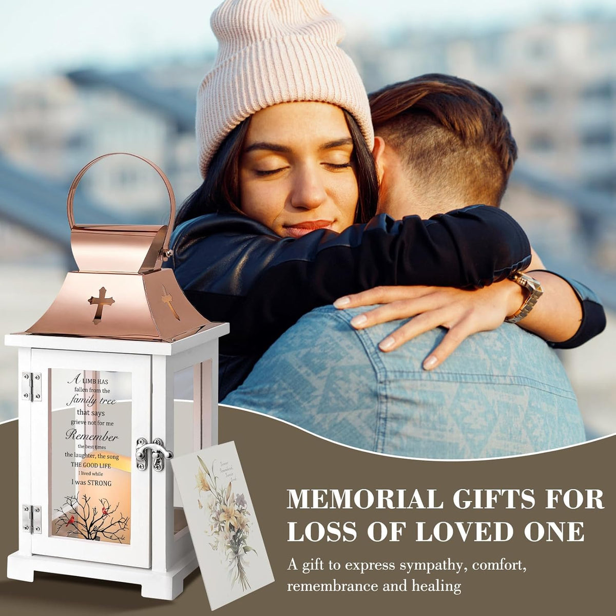 Memorial Lantern, Sympathy Bereavement Gifts Ideas for Loss of Loved One Mother Father Sister