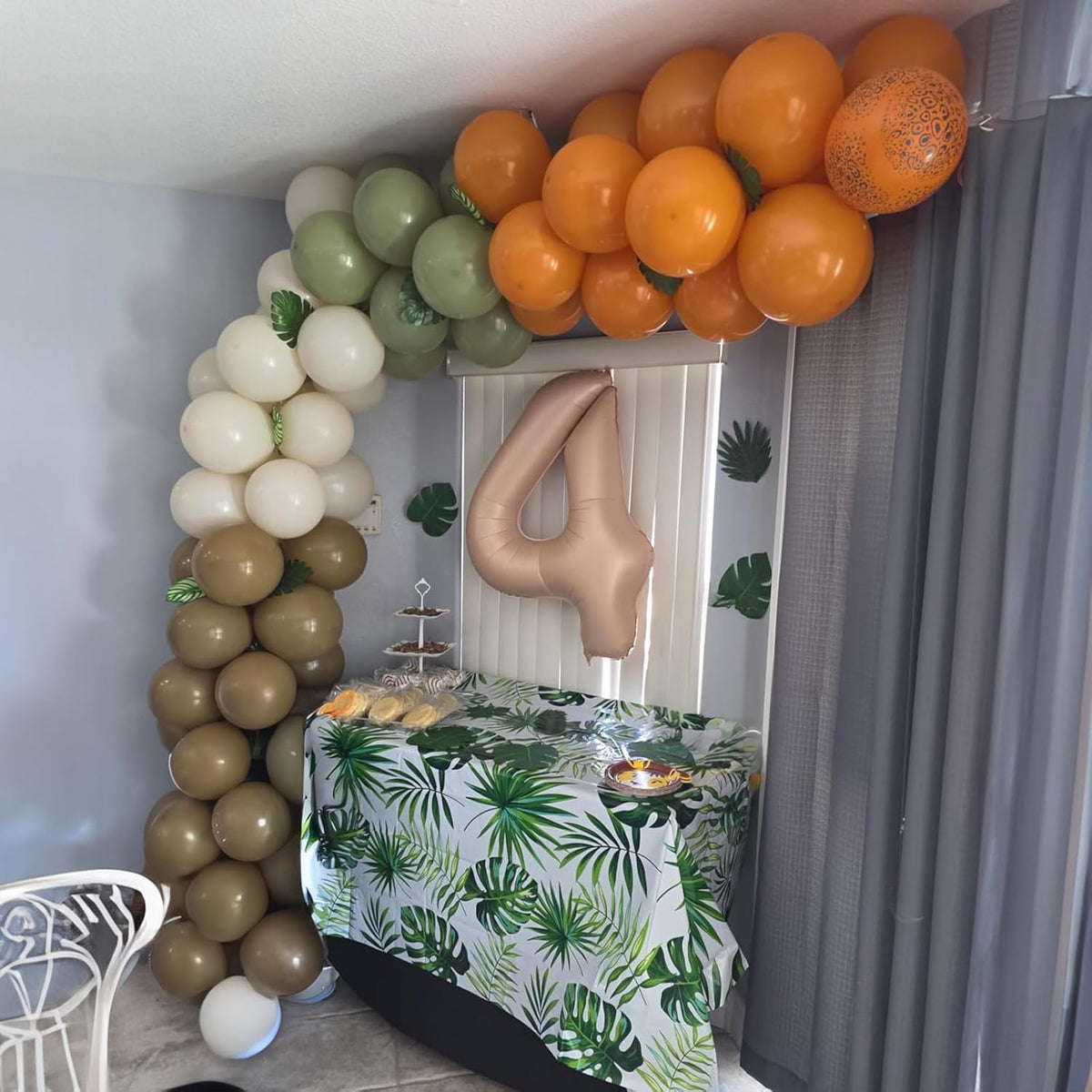 Sage Green Brown Balloon, 60 Packs 12 Inch Brown Beige Jungle Safari Wild Woodland Balloon, Olive
