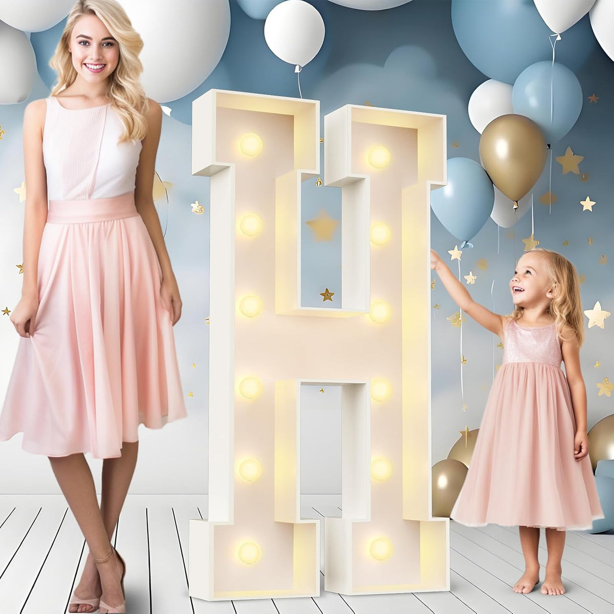Ledido 4FT Marquee Light Up Letters Large Light Up Letters for Party Decoration, Marquee Letter for