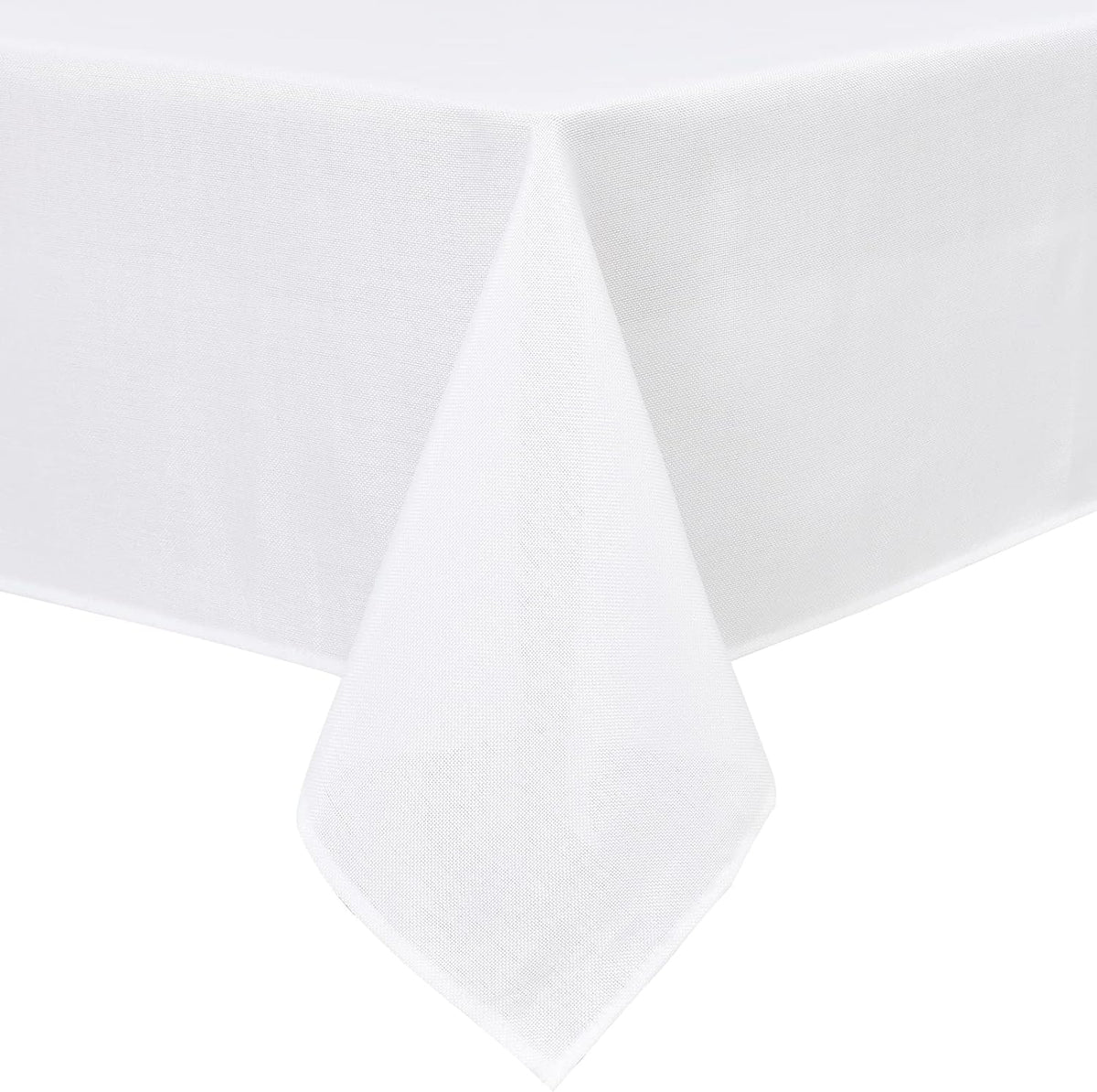 Hiasan Faux Linen Rectangle Tablecloth - Wrinkle and Stain Resistant Washable Table Cloth for