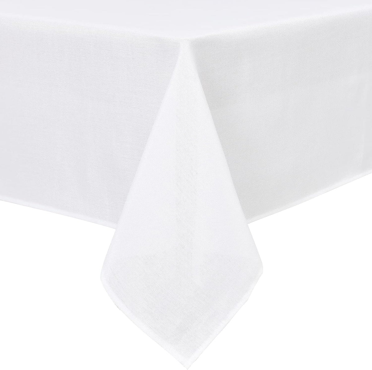 Hiasan Faux Linen Rectangle Tablecloth - Wrinkle and Stain Resistant Washable Table Cloth for