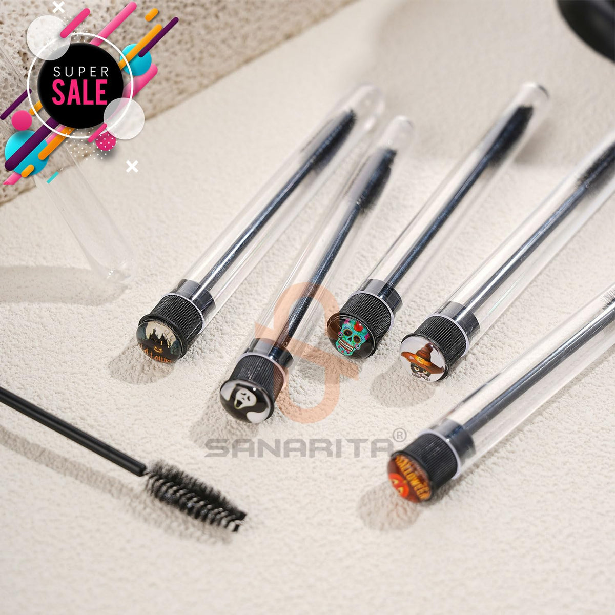 20 Pcs Disposable Mascara Wands Set,Include 10Pcs Crystal Lash Spoolies Brush and 10 Pcs Reusable