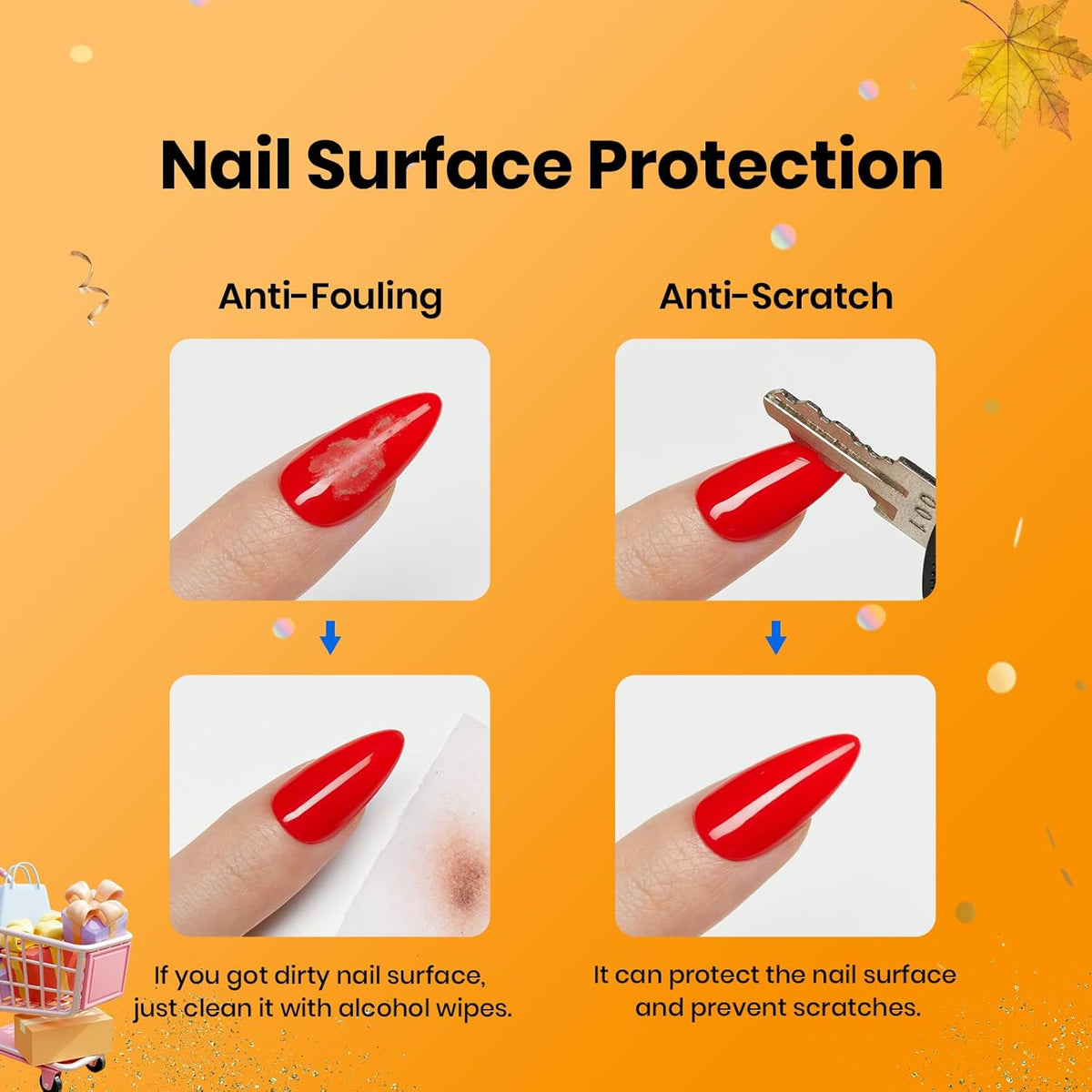 Beetles 2 Pcs 15ml No Wipe Gel Top Coat and Base Coat Set - Shine Finish and Long Lasting, Soak Off