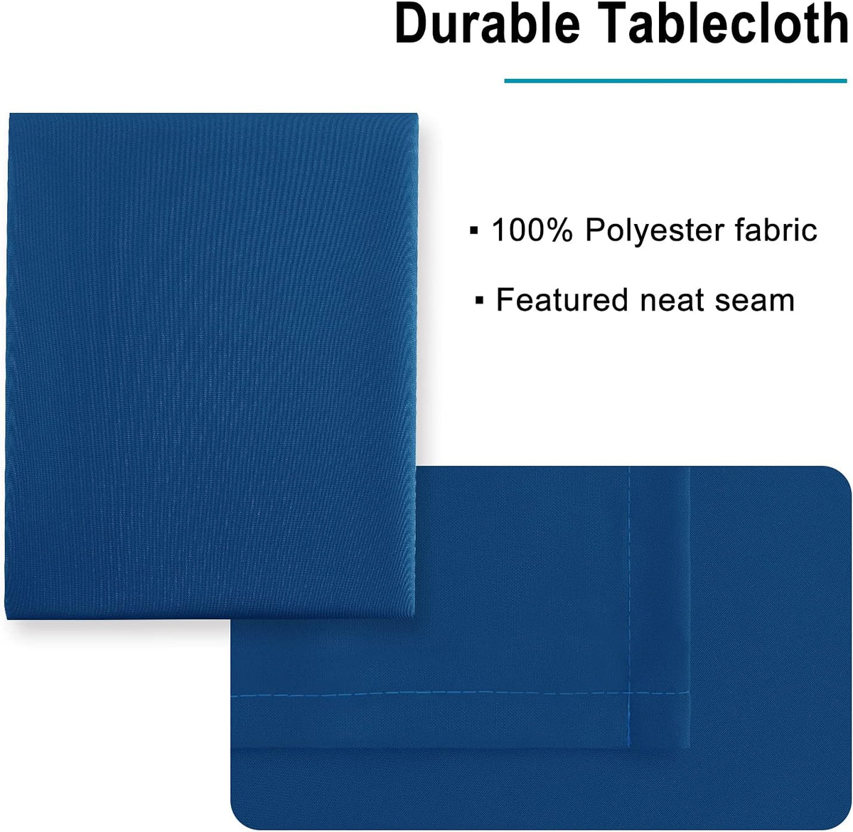 Hiasan Table Cloth Rectangle - Waterproof and Washable Fabric Tablecloth for Dining Room Kitchen