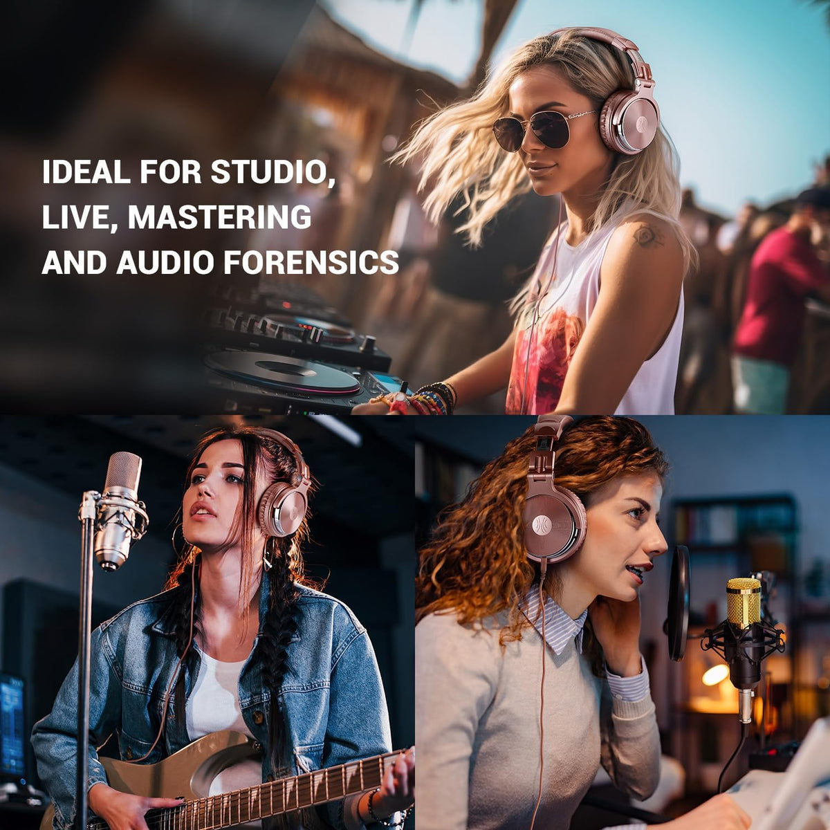 OneOdio Wired Over Ear Headphones Studio Monitor & Mixing DJ Stereo Headsets with 50mm Neodymium