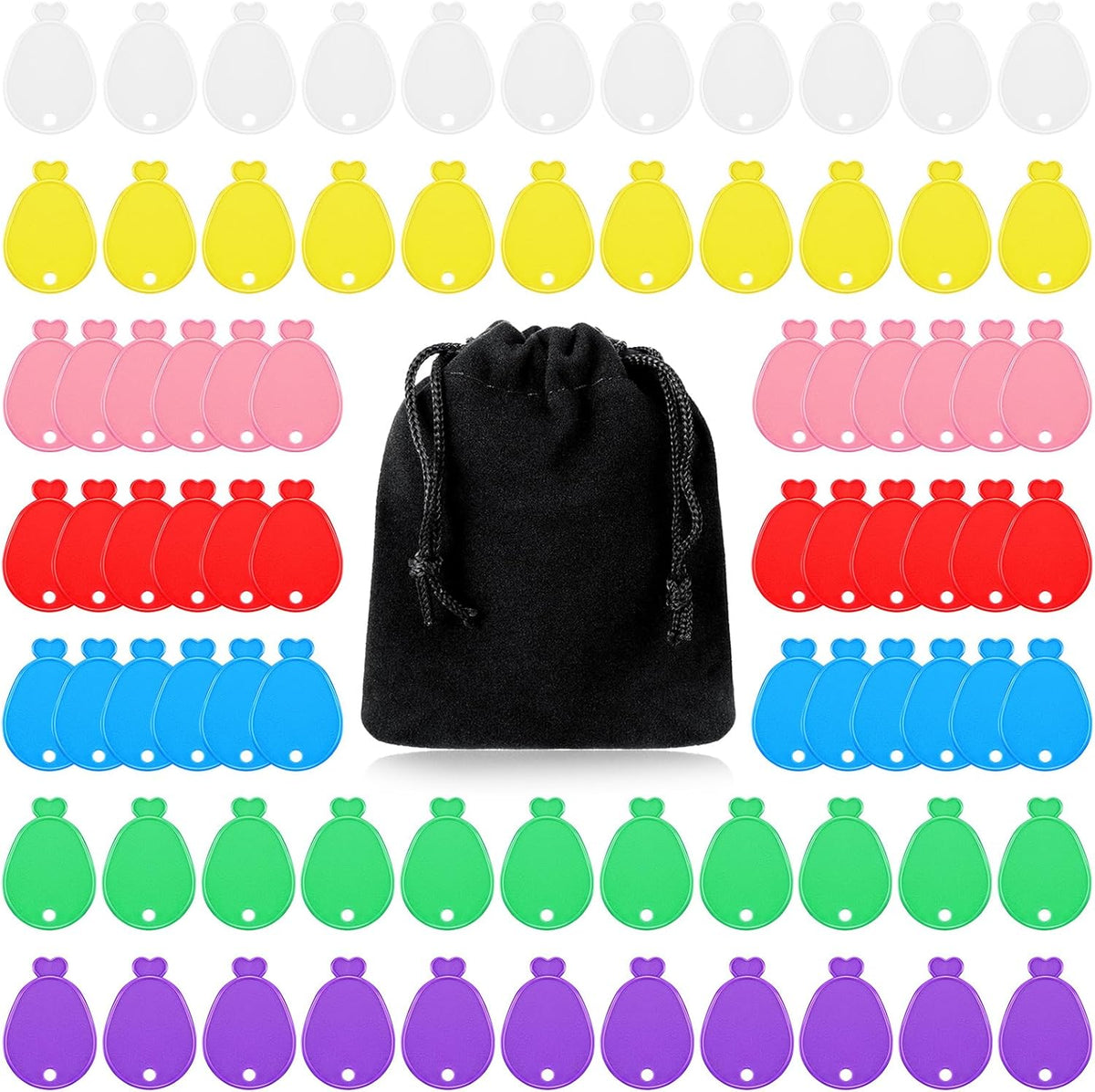 Lenwen 80 Pcs Balloon Weights Plastic Colorful Weights for Balloons for Birthday Party Decoration