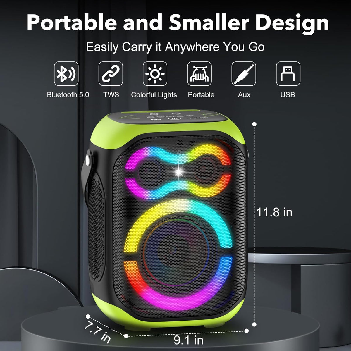 Portable Bluetooth Speakers 80W Big Powerful Wireless Outdoor Loud Stereo Deep Bass Sound Boombox