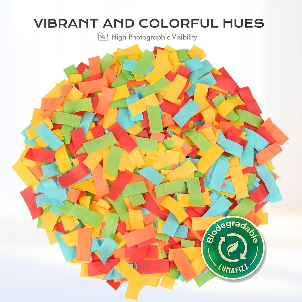 12 InchConfetti Biodegradable [6 Pack Confetti Cannons | Multicolor Confetti Poppers for Wedding