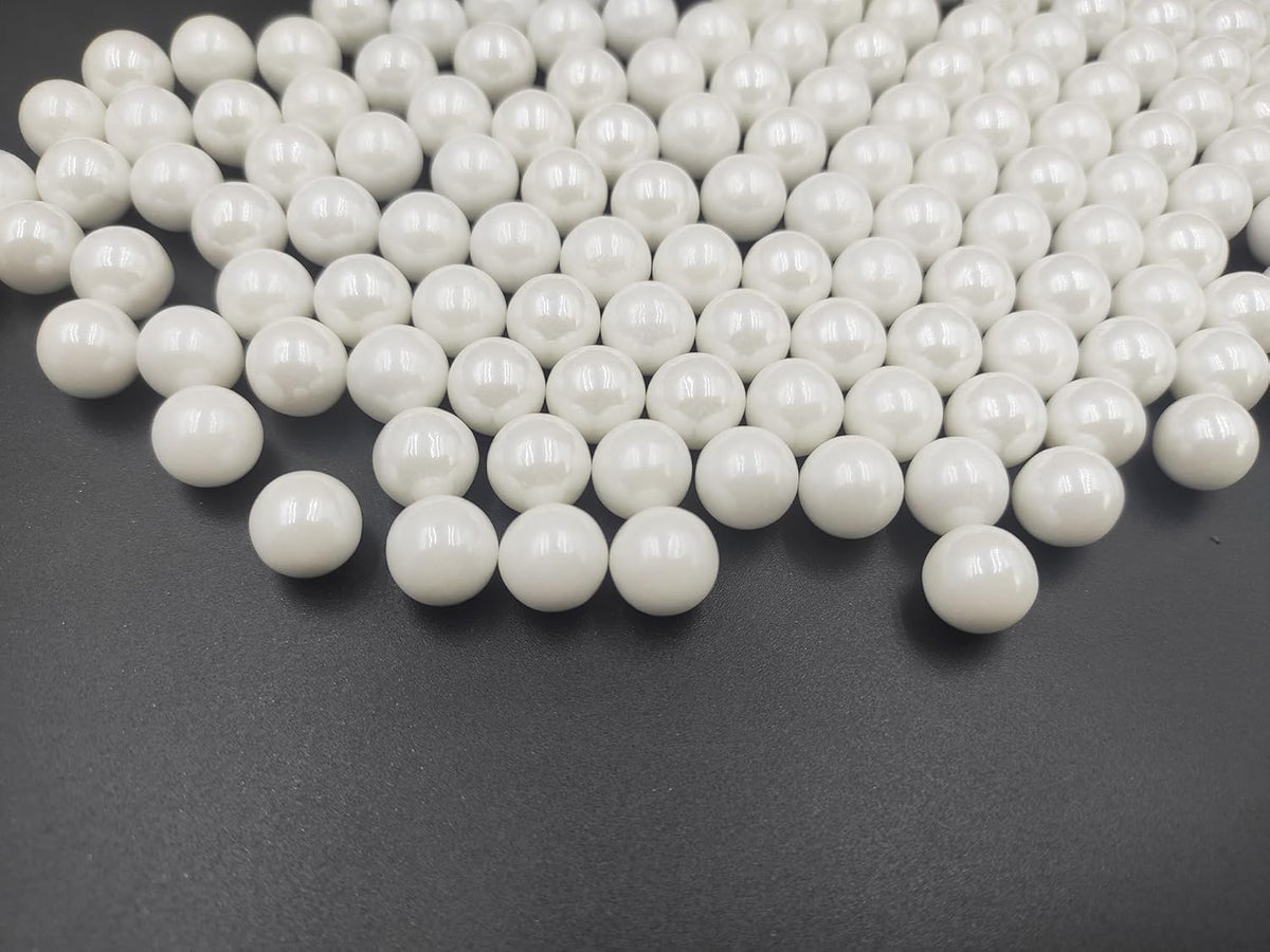 Edible White Pearl Sugar Sprinkles 4.23 oz, 10mm Candy Pearls Ideal for Baking, Cake and Cupcake