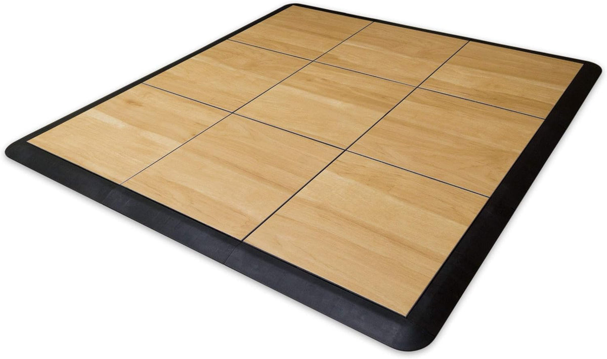 Big Floors 3X3RESMAPLE Modular Interlocking Lightweight Plastic Dance Floor Kit (3' x 3'), Light