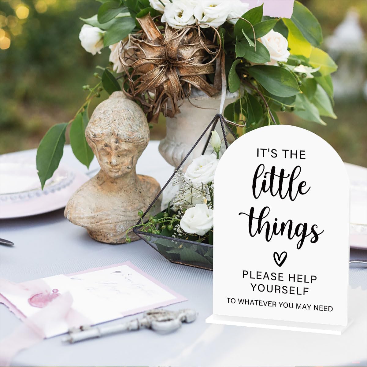 Acrylic Wedding Sign, Bridal Shower Decorations, It's the Little Things Sign for Ceremony, Modern