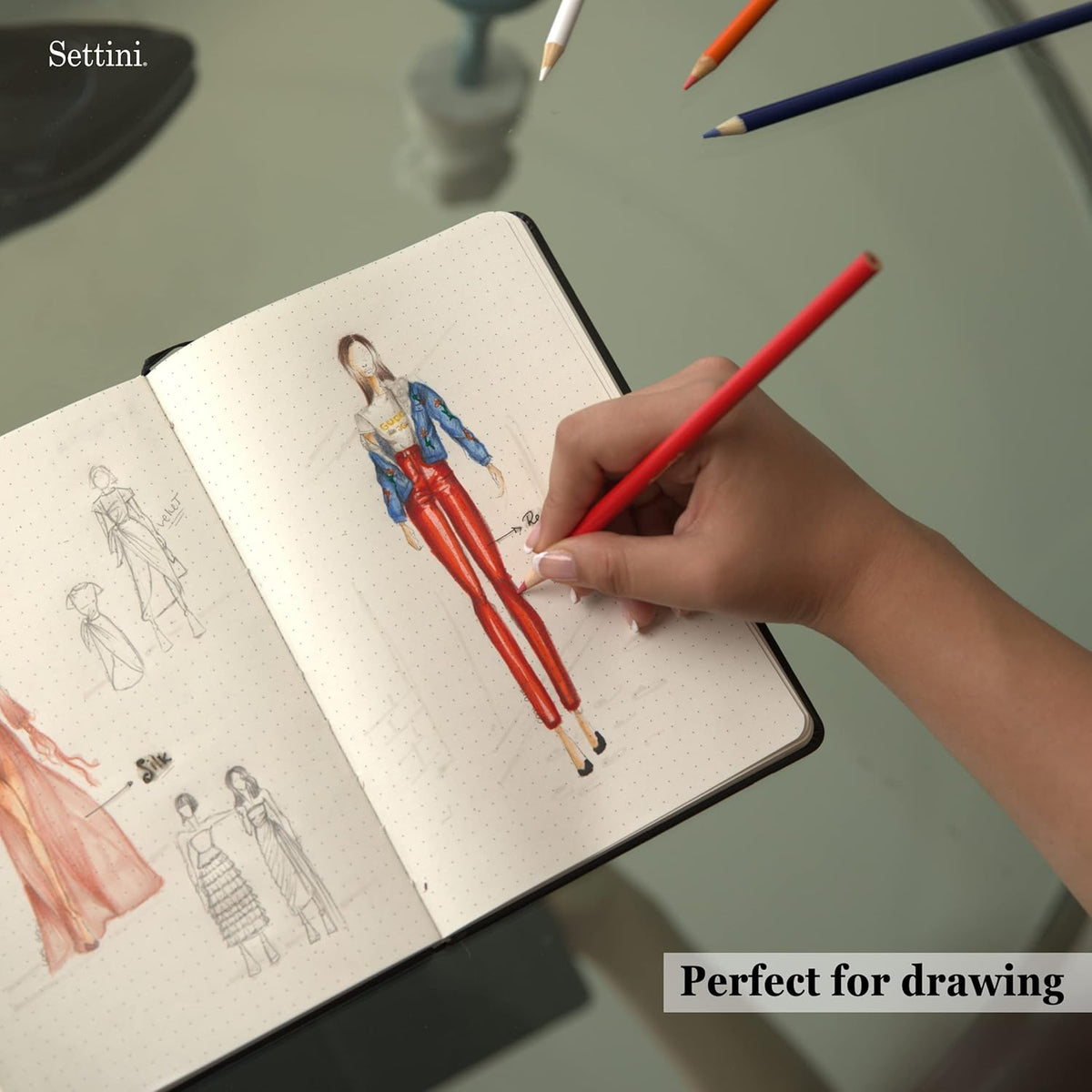 SETTINI Dotted Journal, Ideal for Bullet Journaling - A5 Vegan Leather Notebook, 192