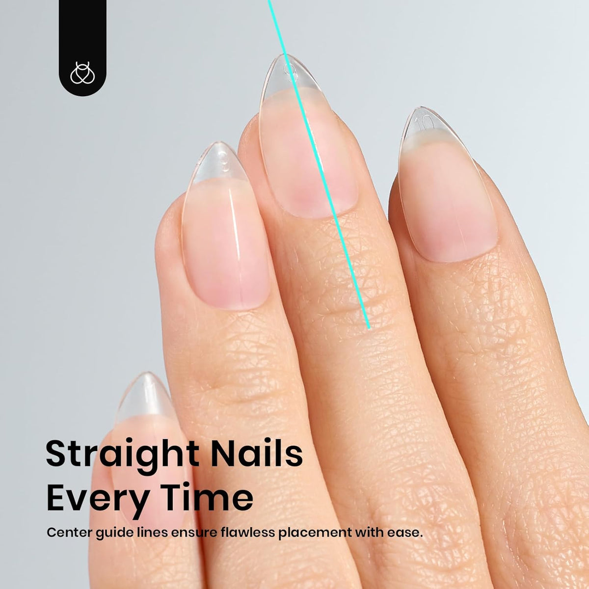 Beetles Short Almond Nail Tips - 288PCS 12 Sizes Full Matte Cover Pre-Etched & Pre-Shaped False