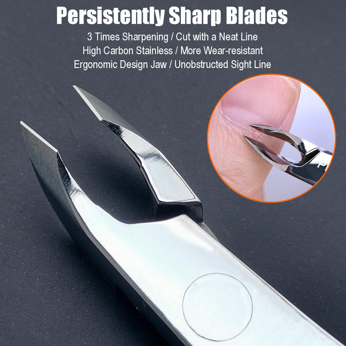 LePinko Salon-Quality Cuticle Trimmer with Cuticle Pusher, Super Labor-saving Cuticle Cutter, Sharp
