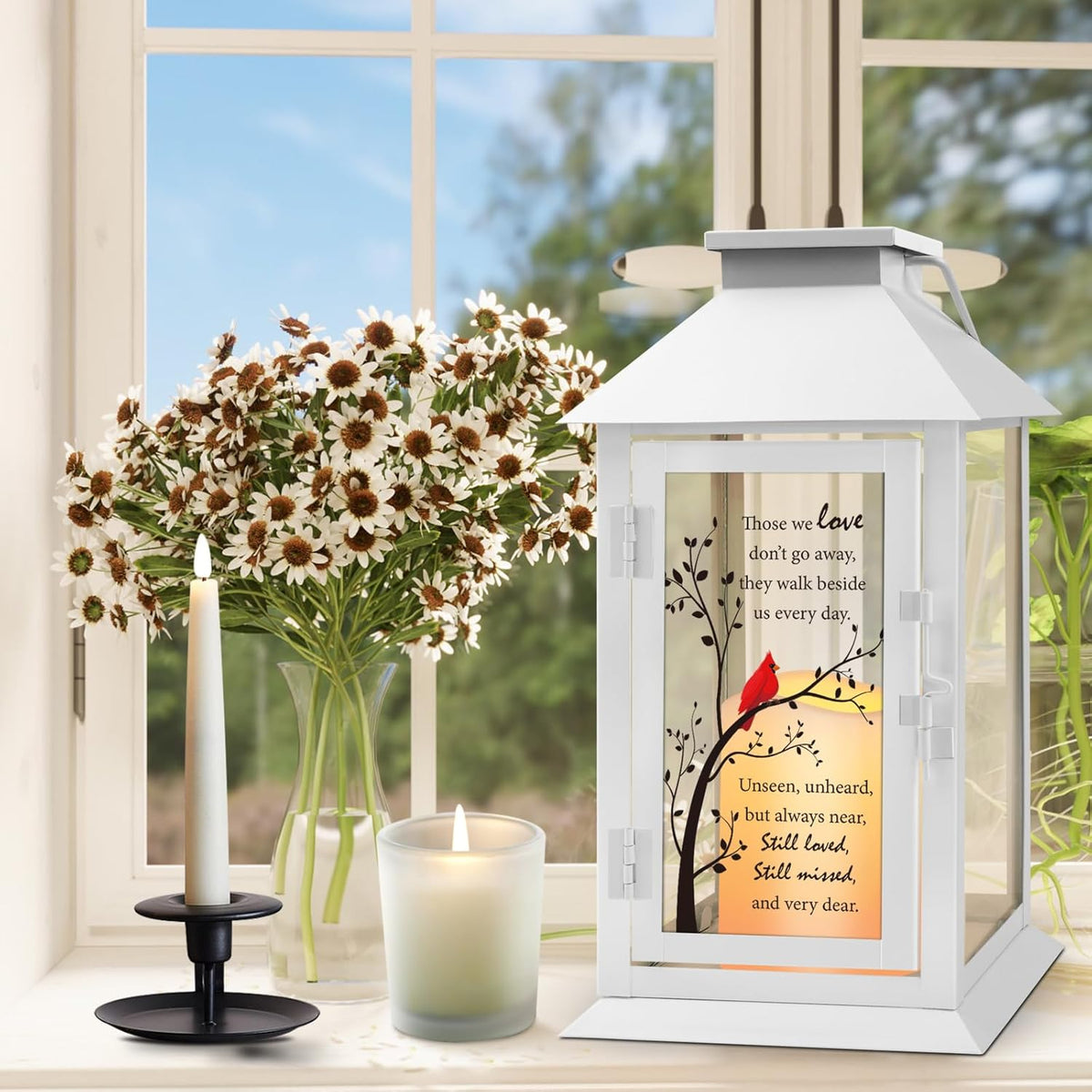 Memorial Lantern Bereavement Gifts in Memory of Loved One - Remembrance Sympathy Gifts for Loss of
