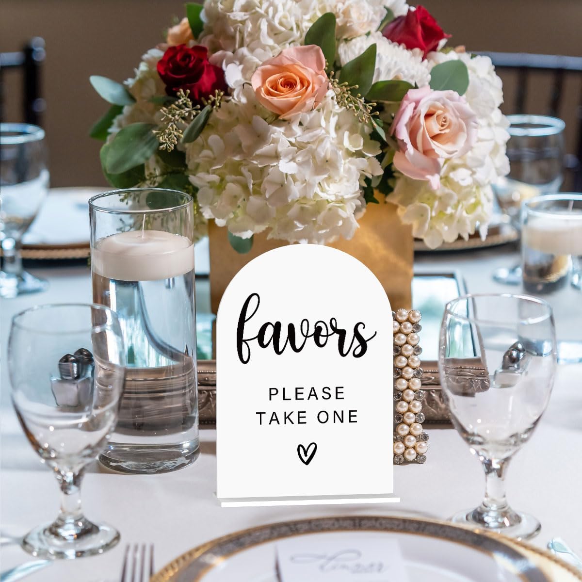 Acrylic Wedding Sign, Bridal Shower Decorations, Favors Please Take One Sign for Ceremony, Modern