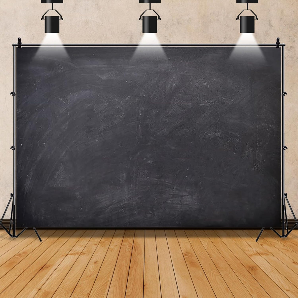 Renaiss 10x8ft Blank Blackboard Backdrop for Photoshoot Man Woman Portrait DIY Chalkboard