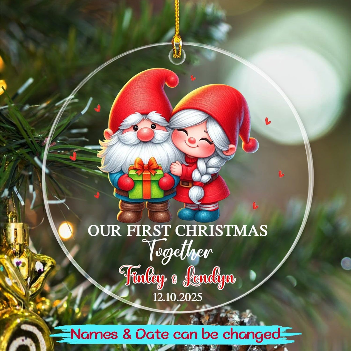 Personalized Our First Christmas Together Ornaments, 1st Christmas Together Ornament Gift for Mr &