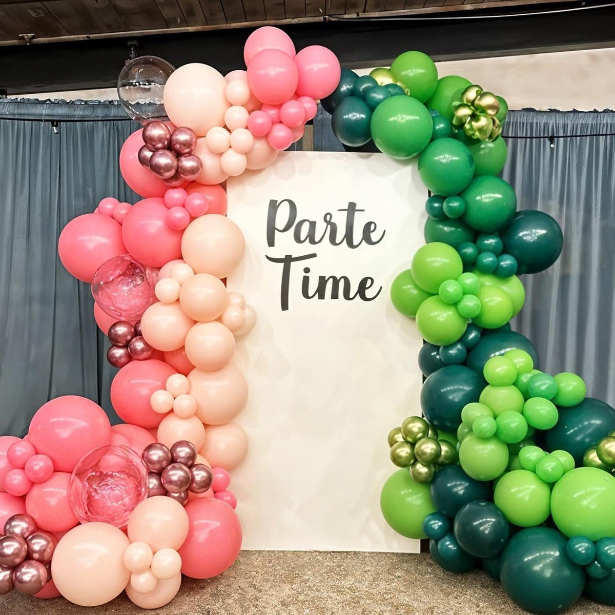 Pink Green Balloons, Pink Green Black Yellow Balloons for Theatre Party Themed Birthday Baby Shower