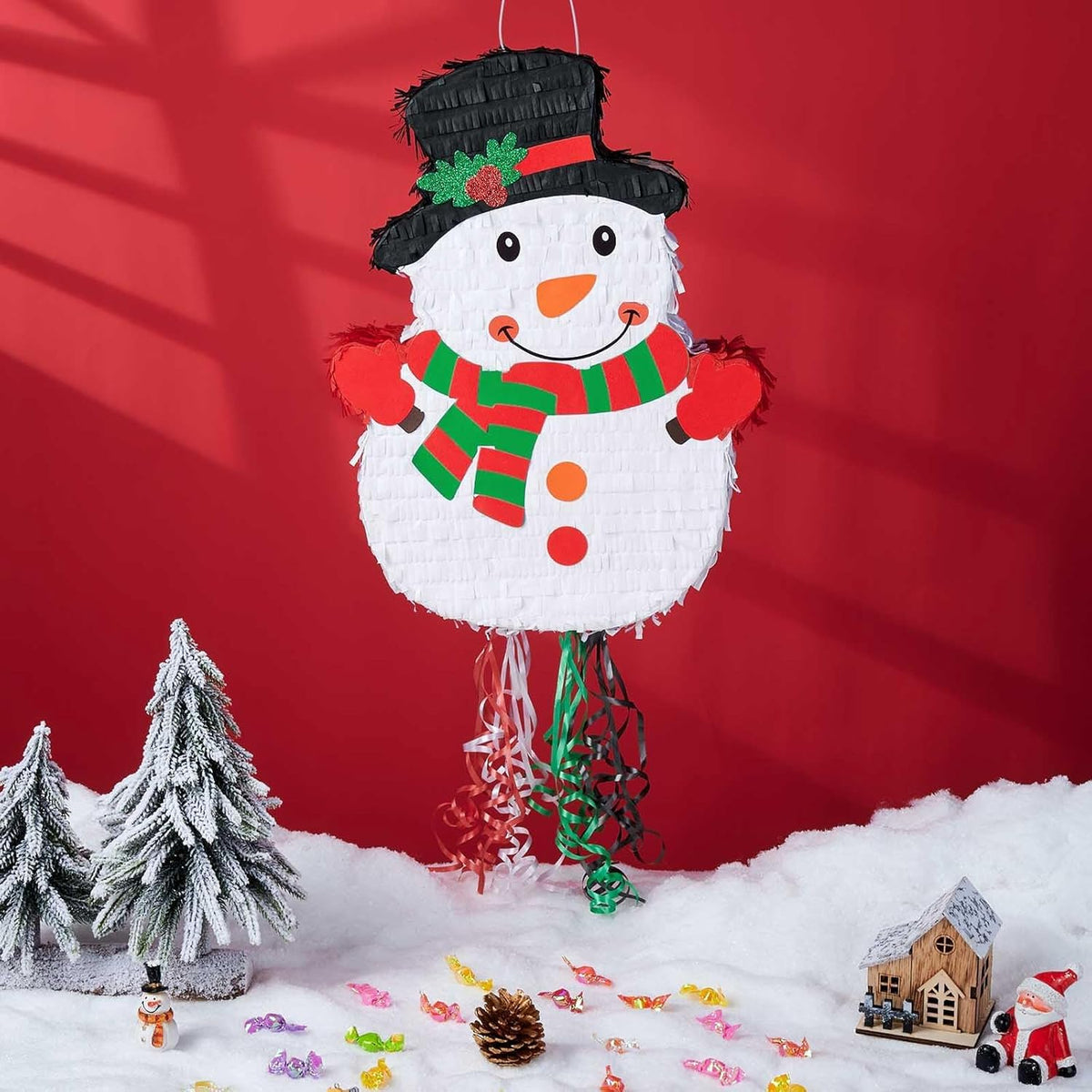 WERNNSAI Christmas Snowman Pinata - Christmas Decorations Snowman Party Game for Kids Merry Xmas