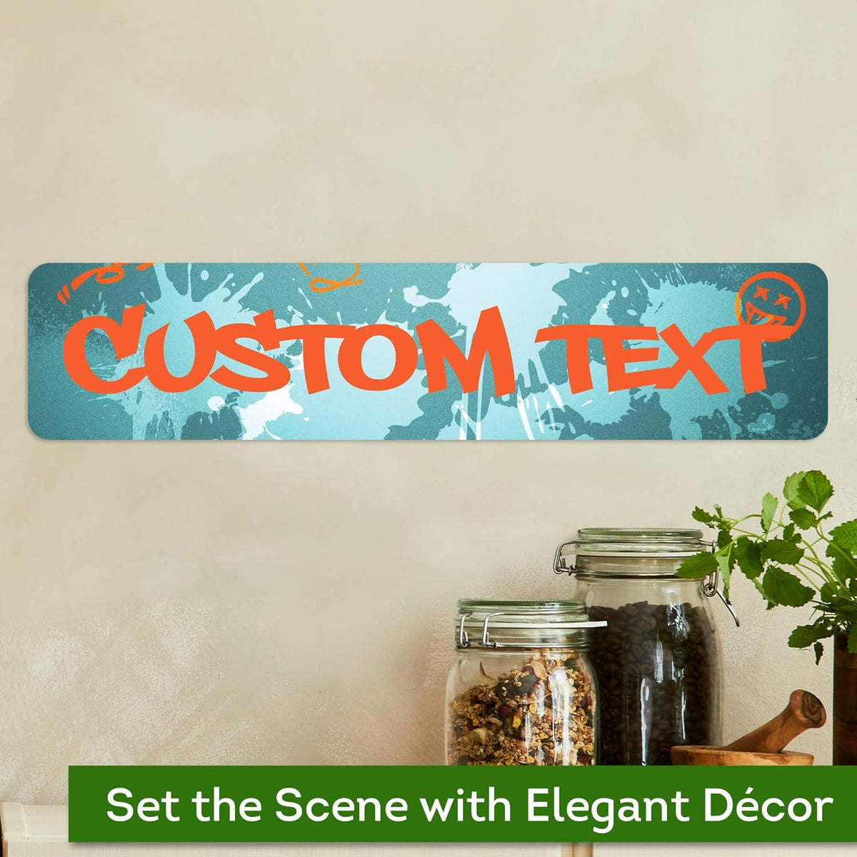 Custom Sign, Custom Street Sign, 11 Font Colors, 13 Font Styles, 4 Hole Options, 22 Sizes, 4x18