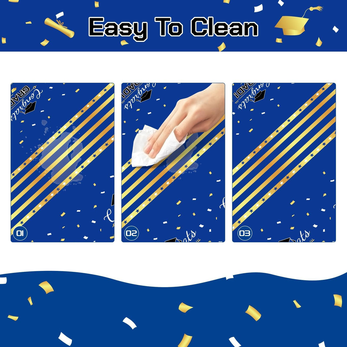 Childom 3 Pack Graduation Tablecloth,Graduation Decorations Class of 2026 Graduation Party