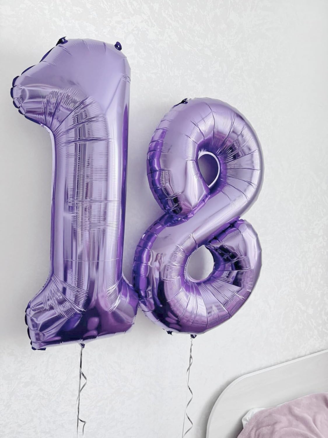 Helium Foil Lilac Number 8 Balloon 40 Inch, Mylar Eight Numbers 8 18 28 38 48 58 80 88 Birthday