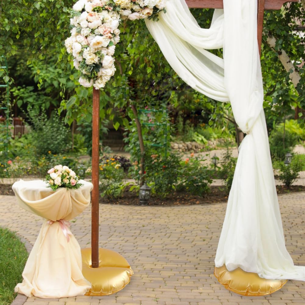 8 Pack Golden Water Bag for Wedding Arch Stands, Heavy Duty Water-Filled Base Weights for Party