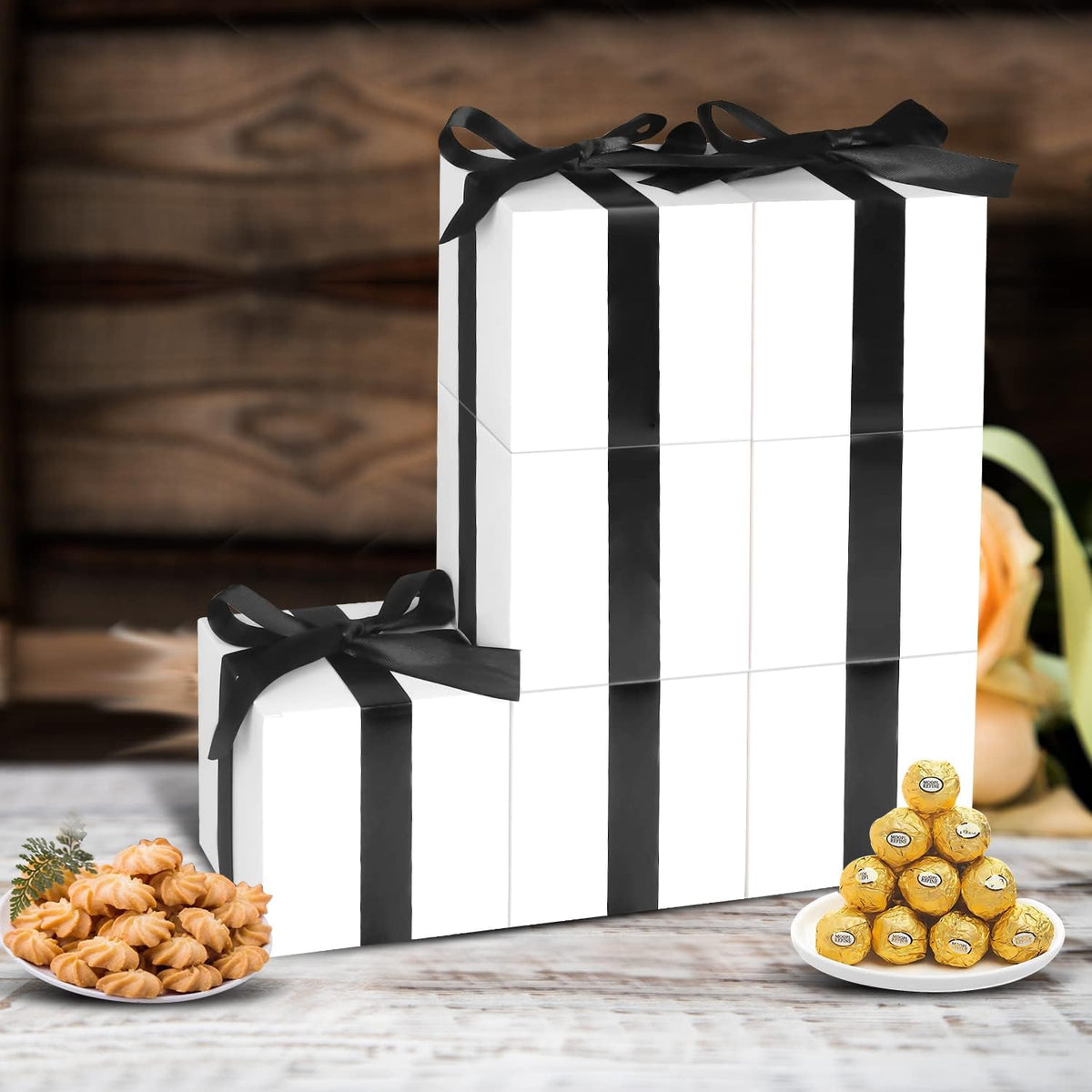 100 Pack Small Gift Boxes, 2x2x2 Inches Favor Boxes White Paper Gift Boxes with Lids for Presents