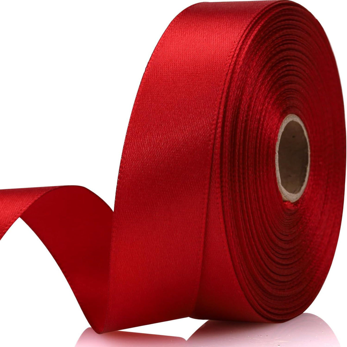 Wine red Ribbon 7/8 Inch 30 Yards Satin Craft Ribbon-Single Face Polyester Ribbon for Handmade