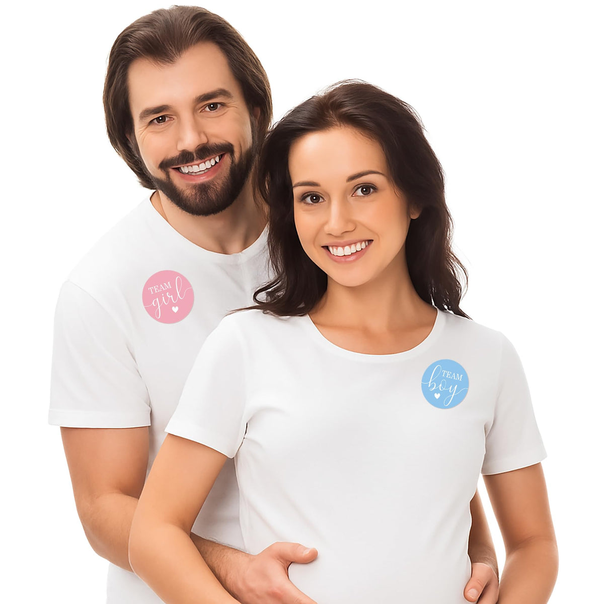 Pink or Blue Gender Reveal Stickers, 40 Count