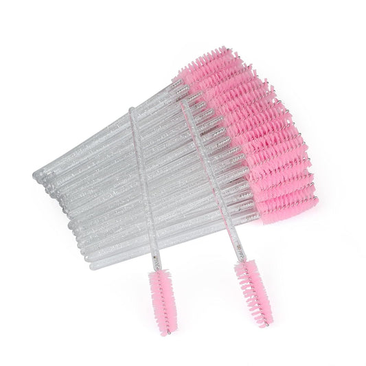 G2PLUS 100PCS Disposable Mascara Brushes, Crystal Lash Brush Makeup Kit, Adjustable Eyelash