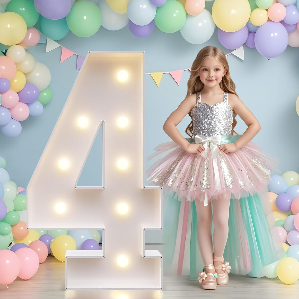 JoyMuse Marquee Numbers 3 Feet Tall, Light Up Numbers with Lights, Large Numbers for Party, Number