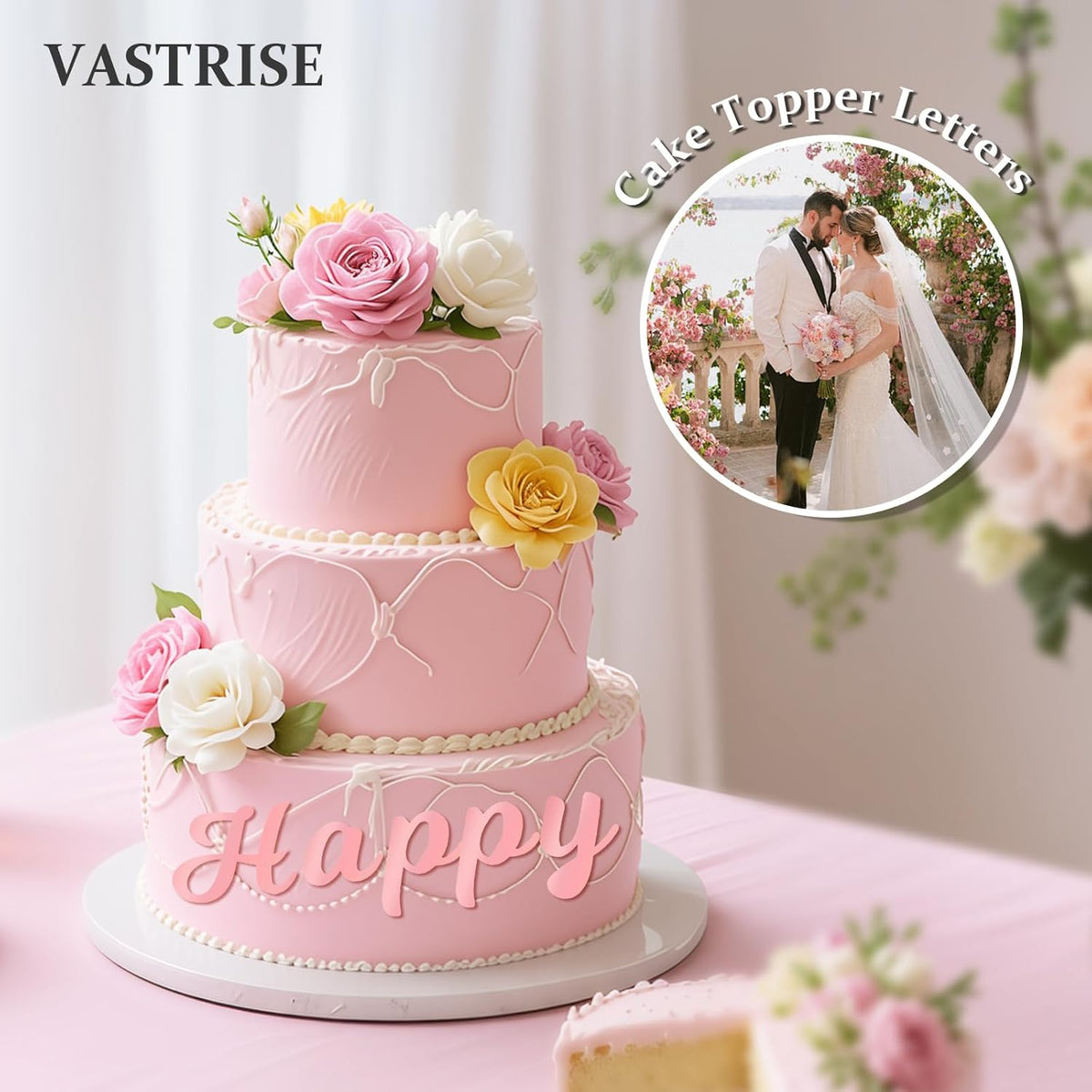 126 PCS Custom Name Cake Topper Acrylic Letters DIY Personalized A-Z & 0-9 Number Alphabet Cake