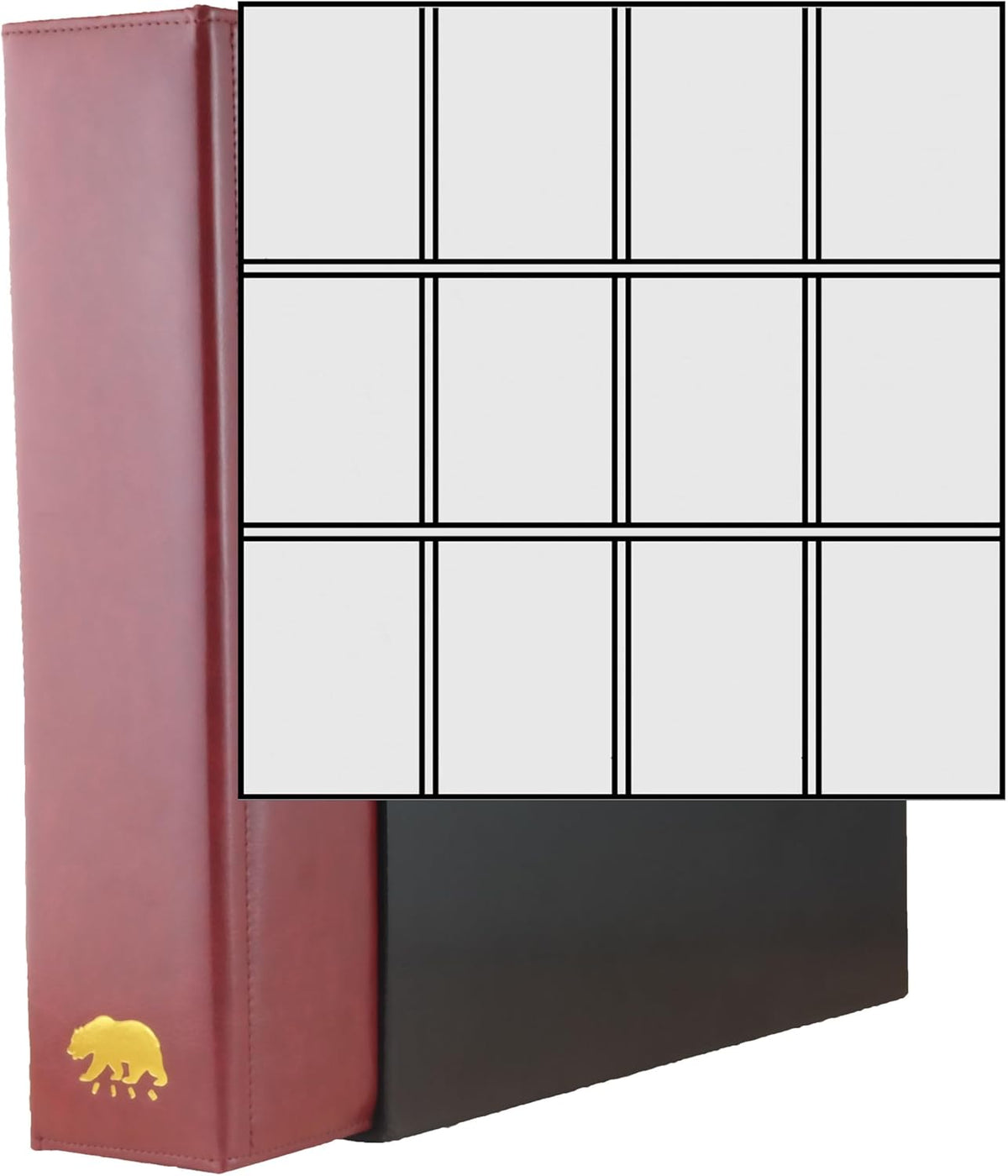 Ursae Minoris Estate Library Deluxe 4 Q-Ring Large Format Binder for Up to 1200 Sports/Trading