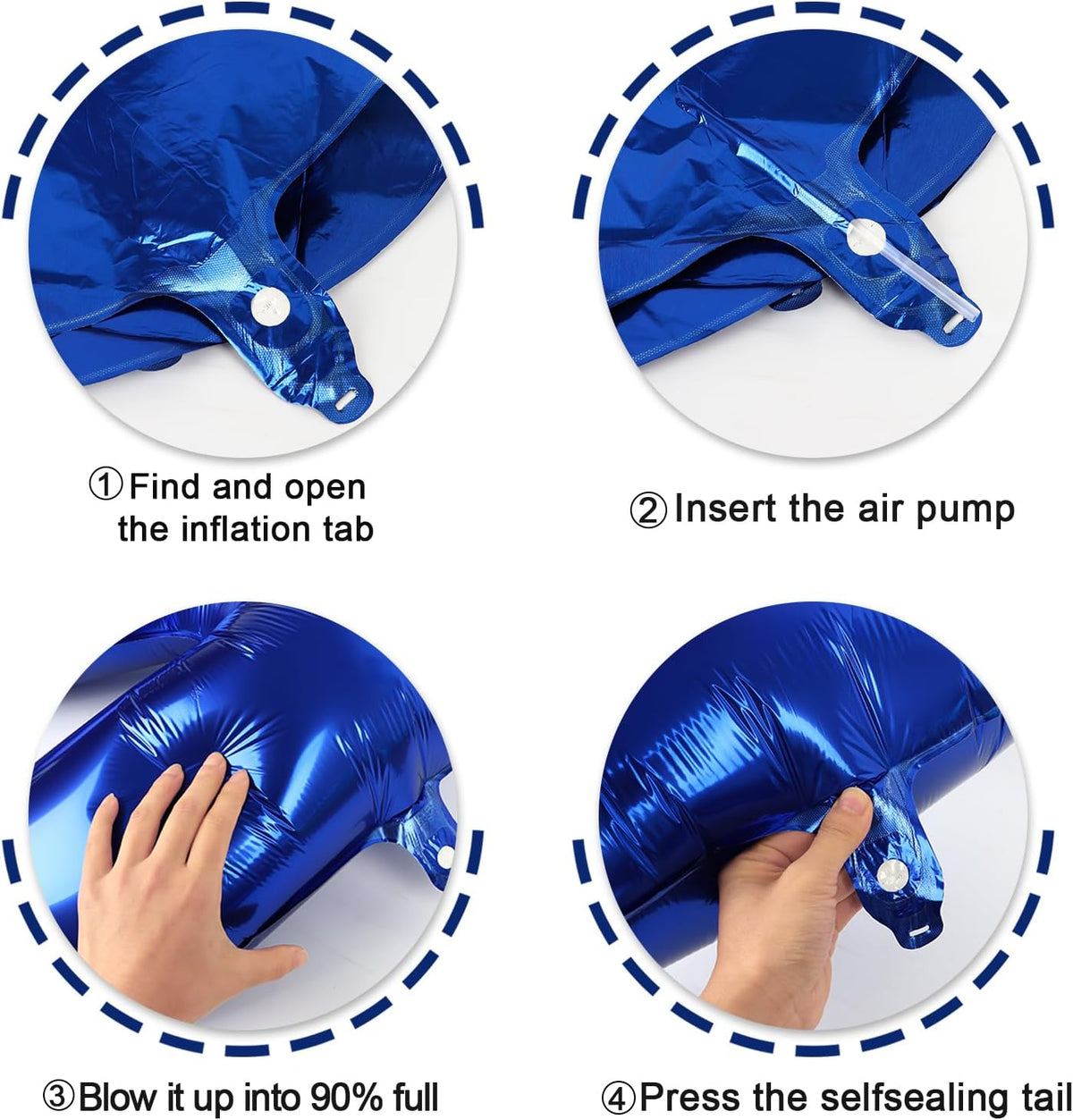 Night Blue 40 Inch Big Number Balloon Birthday Decoration, Number 2 Helium Balloon 12 20 22 23 24