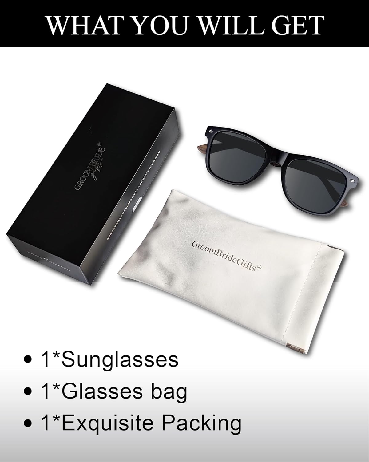 Bride and Groom Polarized Sunglasses for Wedding – UV400 Protection, Lightweight & Stylish Couple