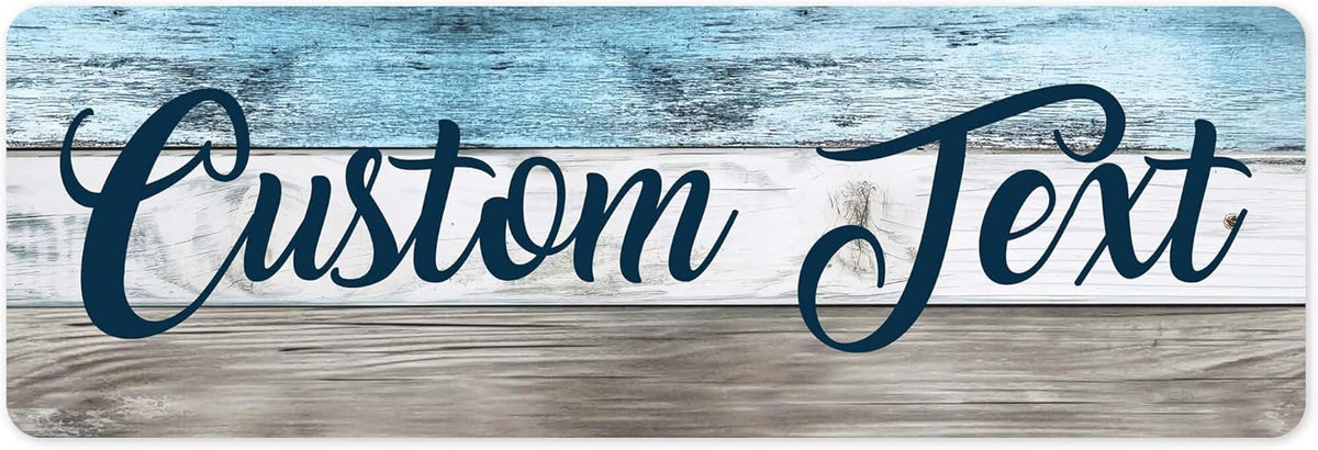 Custom Sign, Custom Street Sign, 11 Font Colors, 13 Font Styles, 4 Hole Options, 22 Sizes, 6x18