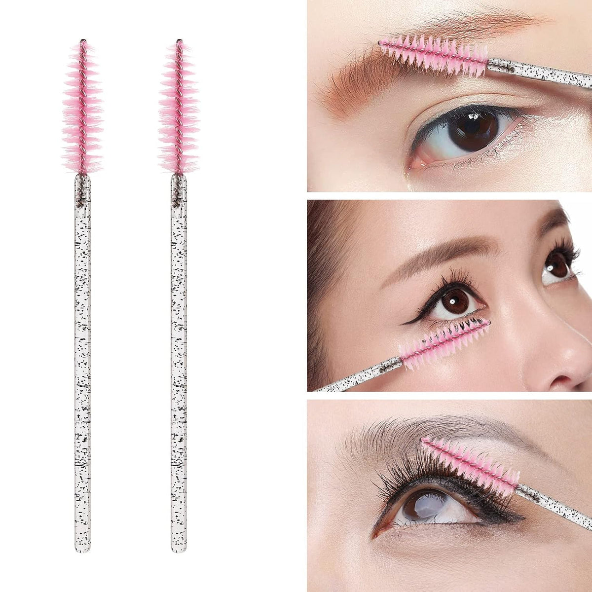 100 Pcs Disposable Eyelash Brush, Mascara Wands Makeup Brushes Applicators Kits for Eyelash