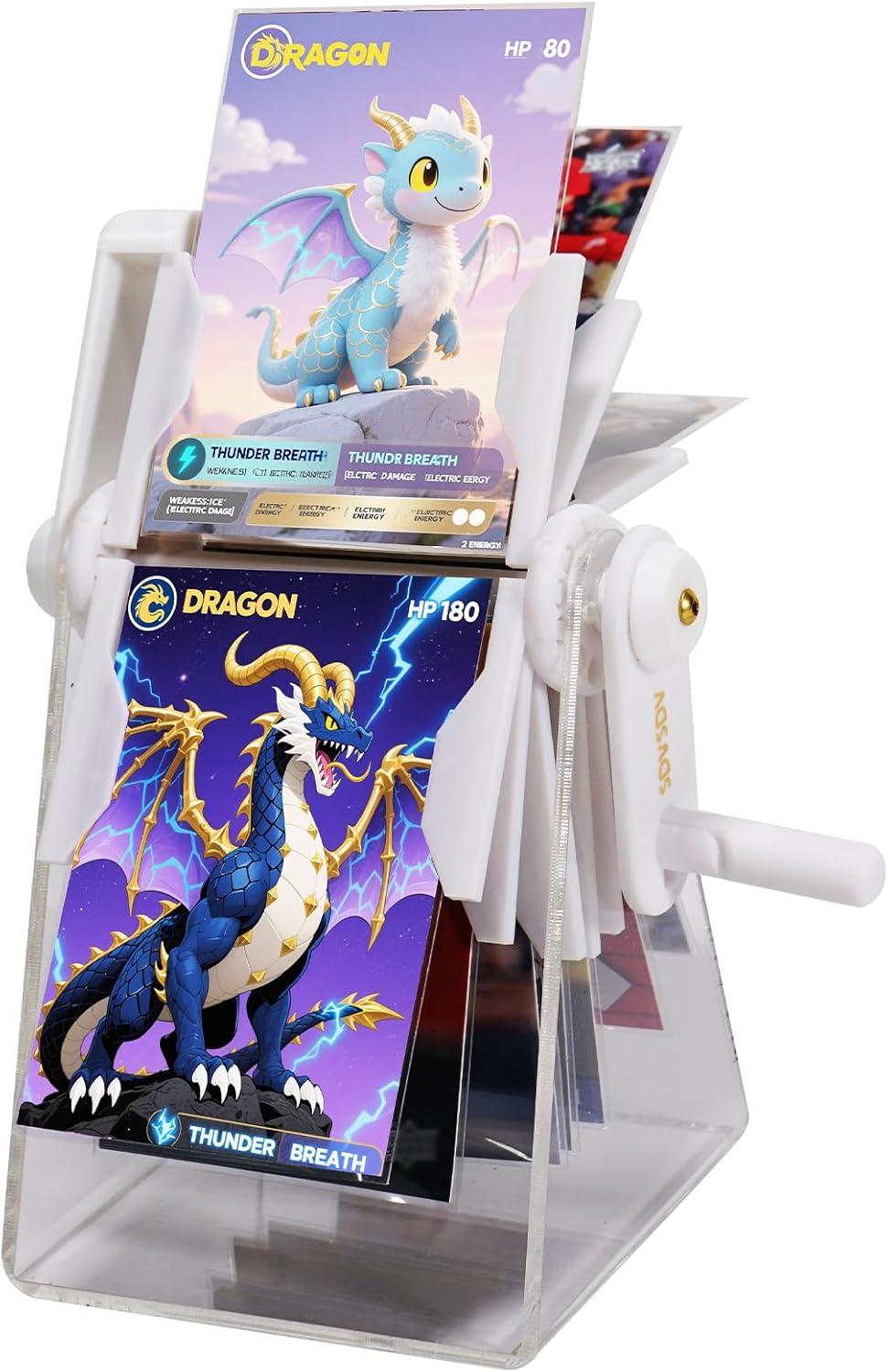 24-Slot Card Flip Book Display Stand,Trading Card Holder with Clear Protector for Gaming Cards