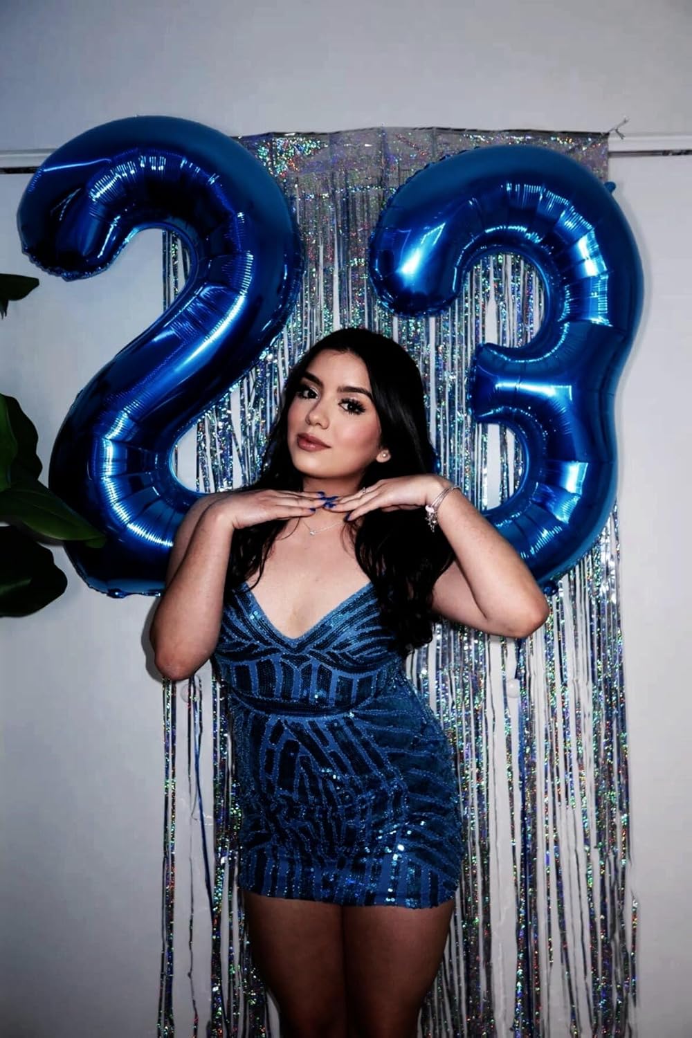 Large 40 Inch Night Blue 3 Number Balloon, 3 13 23 30 33 36 38 Night Blue Birthday Party
