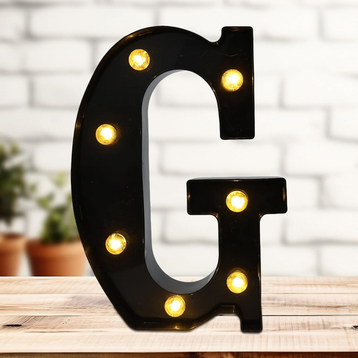 Led Marquee Letters, 8.58 Inch Black Light Up Letters, Small Led Letter Lights, Battery Powered