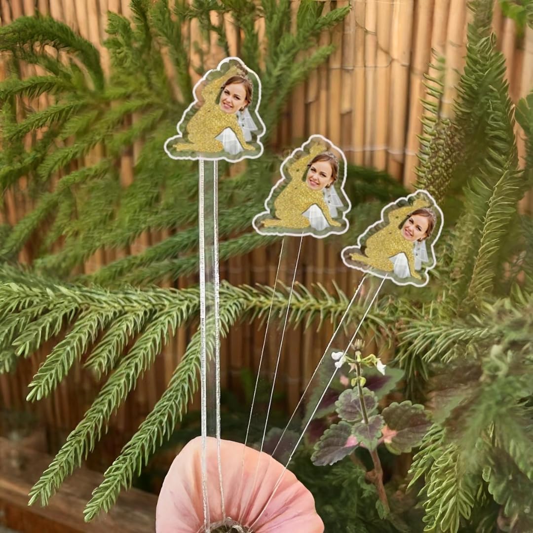Personalized 50 pcs Double-Sided Wedding Stir Stick, Custom Bride Face Dancers Stir Stick, Acrylic