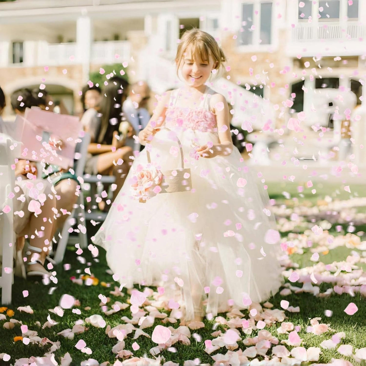 1500Pcs Real Hydrangea Pink Dried Flower Petals - 1.06 oz Natural Dried Pink Petals for Romantic