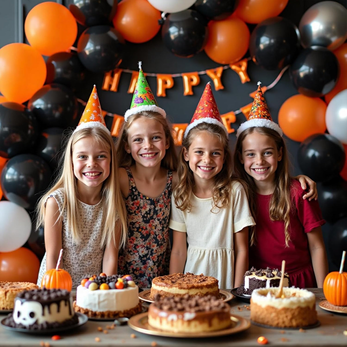 412Pcs Orange and Black Balloon Arch Kit, 18 12 10 5 Inch Different Size Orange Black White