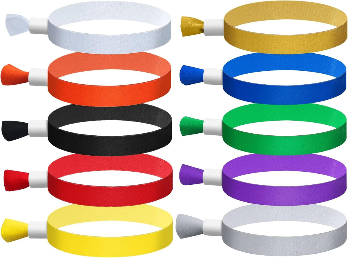 100 Pcs Cloth Event Wristbands, Event Wristbands, Colored Wrist Bands for Events, for Lightweight