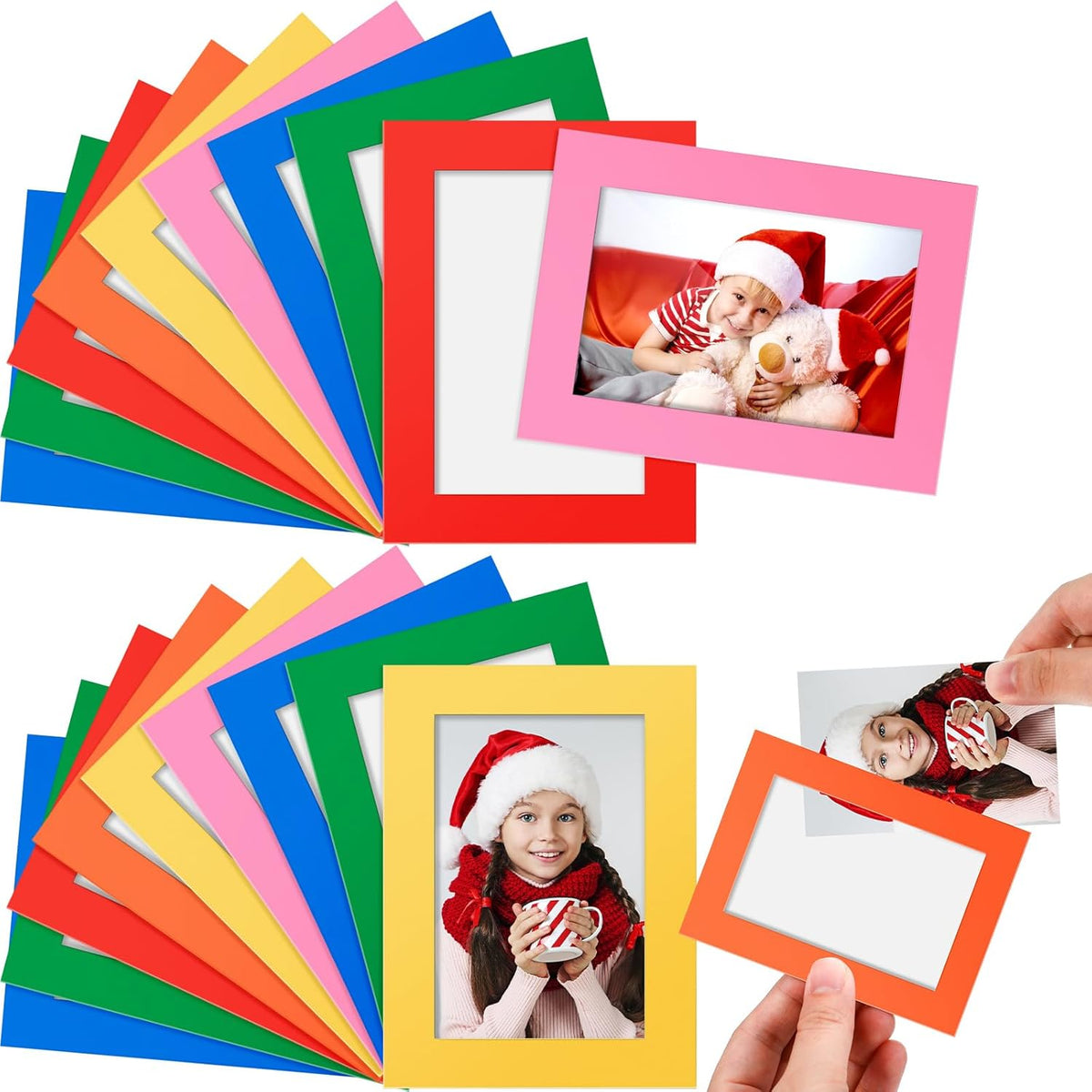 Soaoo 60 Pcs Magnetic Picture Frames Wallet Size 2.5 x 3.5 Inches Reusable Magnetic Photo Sleeves