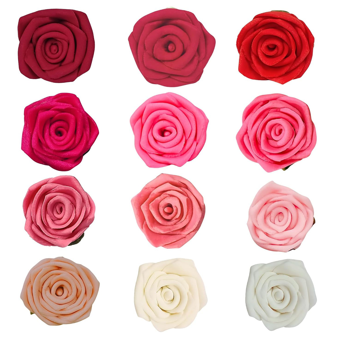 Confect Edible Rose Toppers – Confect Edible Ombre Rose Toppers – Pack of 12 Cupcake & Doughnut