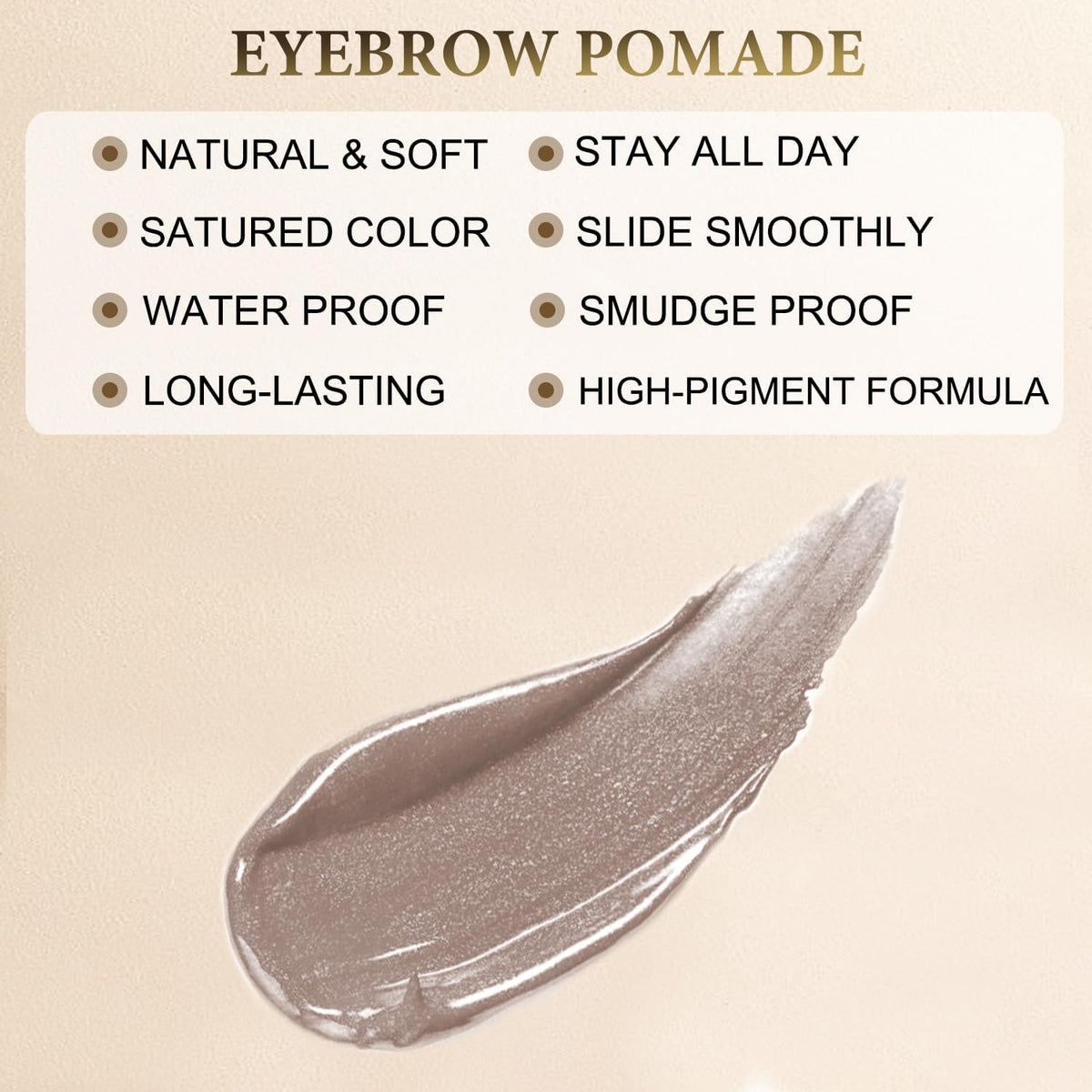 LAVONE Eyebrow Stamp Stencil Kit - Brow Stamp Trio with Waterproof Pencil, Pomade, 20 Stencils