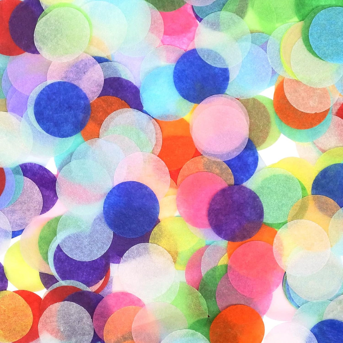 RYKOMO 10000 Pieces 1 Inch Round Tissue Paper Confetti, 3.5oz Multicolor Table Confetti Paper for